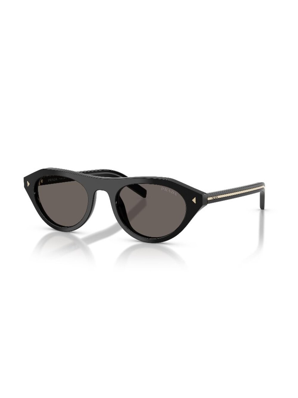 New Prada Women's Sunglasses Grey Aviator Lens Acetate Frame PR B15S 16K731 51